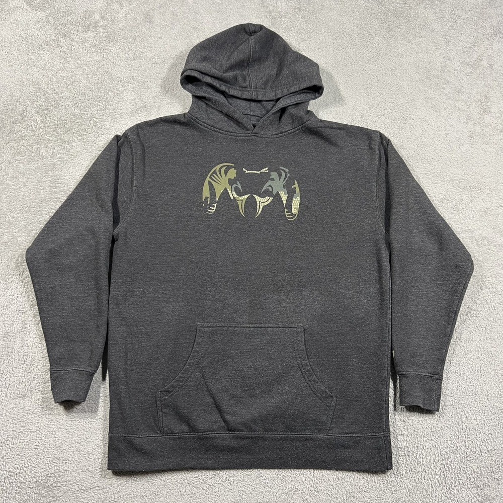 KUIU Hoodie Kids Boys XL Gray Pullover Fleece Sweatshirt Sweater Outdoors